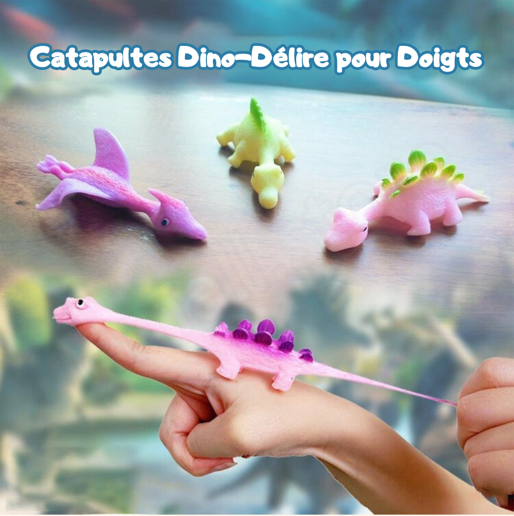 18 Pcs Dinosaure Catapulte,TPR Lance-Pierres de Doigts